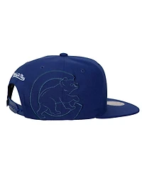 Mitchell & Ness Men's and Women's Royal Chicago Cubs Side Logo Snapback Hat