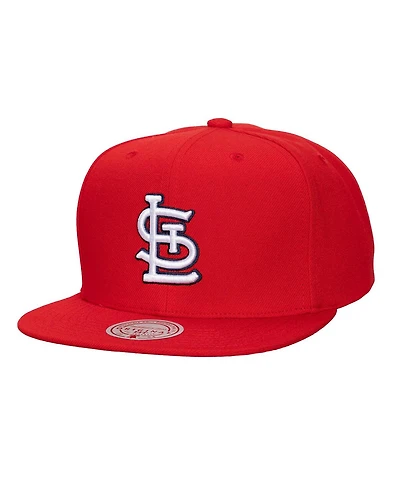 Mitchell & Ness Men's and Women's Red St. Louis Cardinals Side Logo Snapback Hat