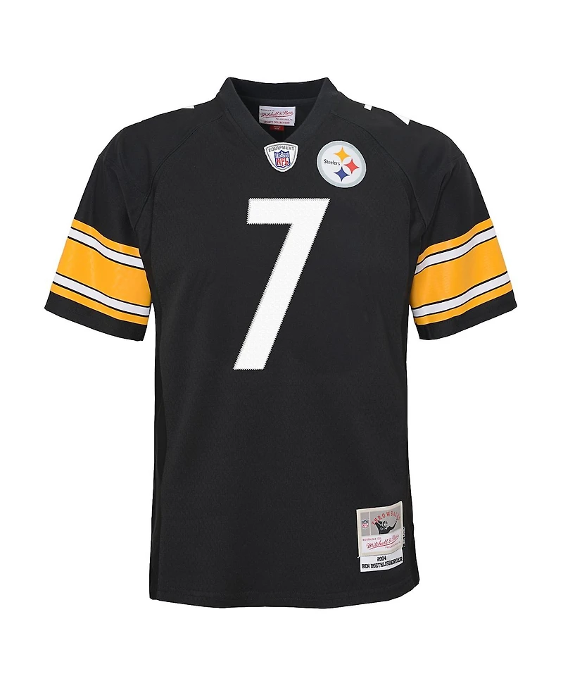 Mitchell & Ness Big Boys and Girls Ben Roethlisberger Black Pittsburgh Steelers 2004 Legacy Replica Jersey