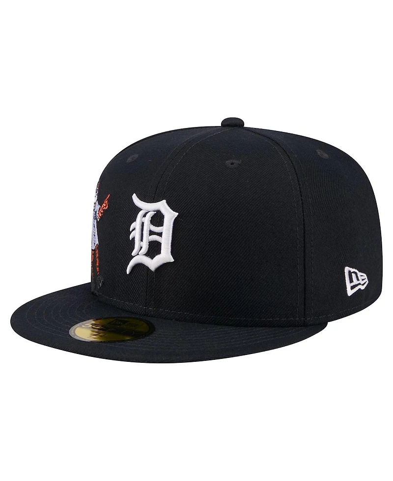 New Era Men's Navy Detroit Tigers Run Mascot 59FIFTY Fitted Hat