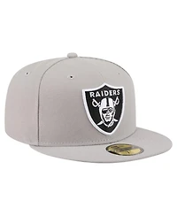 New Era Men's Gray Las Vegas Raiders 59FIFTY Fitted Hat