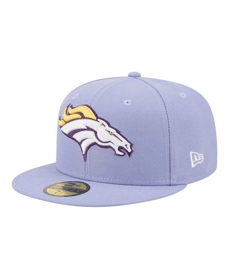 New Era Men's Light Purple Denver Broncos Lavender Bloom 59FIFTY Fitted Hat