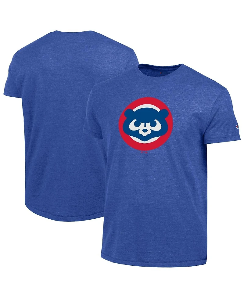 Champion Men's Royal Chicago Cubs Cooperstown Logo Tri-Blend T-Shirt