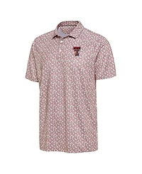 Antigua Men's Pink Texas Tech Red Raiders Desert Dry Dogwood Polo Shirt