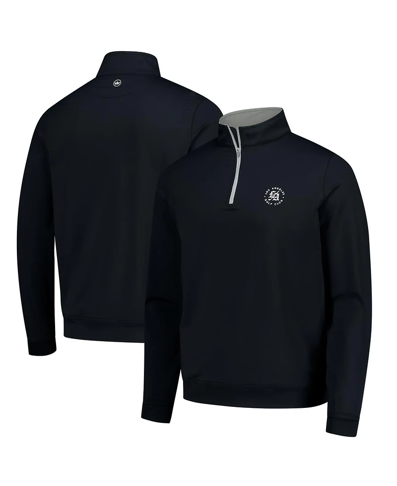 Peter Millar Men's Black Los Angeles Golf Club Perth Performance Quarter-Zip Pullover Sweatshirt