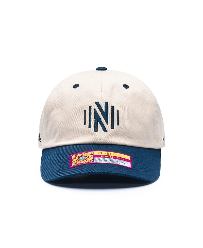 Fan Ink Men's and Women's Tan/Navy Nashville Sc Ocean Drive Adjustable Hat