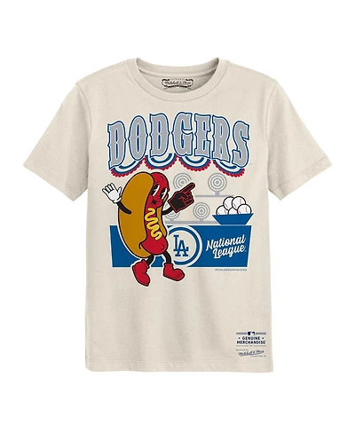 Mitchell & Ness Preschool Cream Los Angeles Dodgers Step Back Up T-Shirt