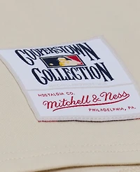 Mitchell & Ness Women's Cream Milwaukee Brewers Cooperstown Yacht Rock Boxy Cropped T-Shirt