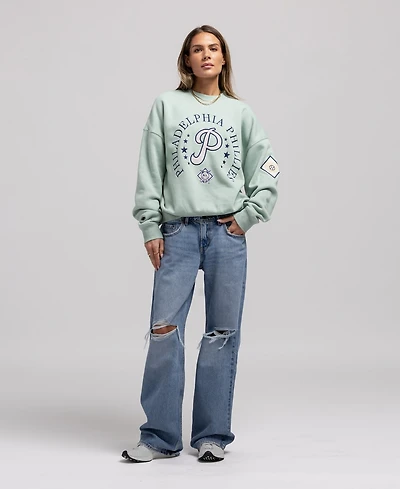 Mitchell & Ness Women's Green Philadelphia Phillies Yacht Rock Sweatshirt