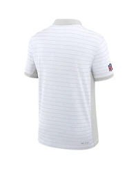 Nike Men's White Chicago Bears Sideline Victory Stripe Dri-fit Polo Shirt