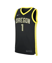 Nike Men's Black Oregon Ducks #1 Alternate Replica Basketball Jersey