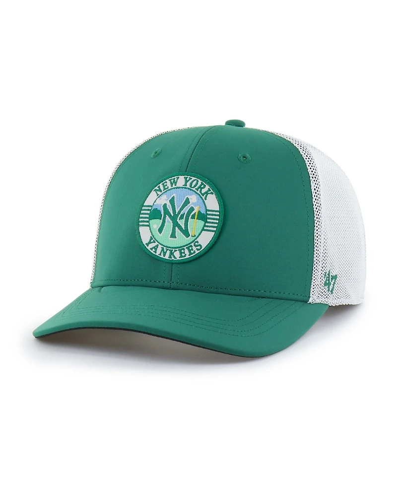 '47 Brand Men's Kelly Green/White New York Yankees Elevated Greens Adjustable Trucker Hat