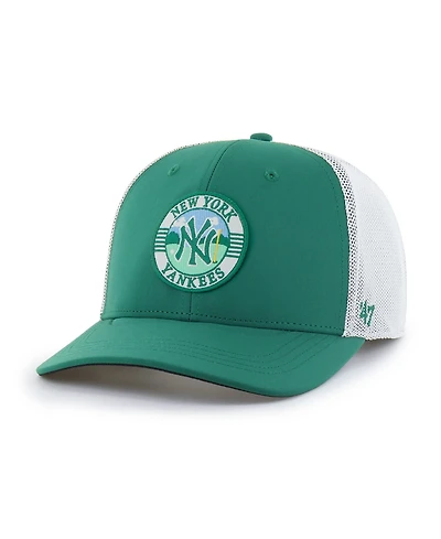 '47 Brand Men's Kelly Green/White New York Yankees Elevated Greens Adjustable Trucker Hat