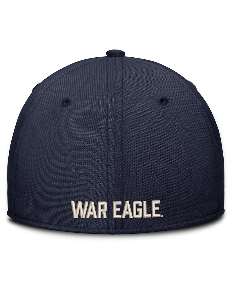 Nike Men's Navy Auburn Tigers Dri-fit Vintage Rise Swooshflex Flex Hat