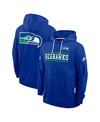 Nike Men's Royal Seattle Seahawks Alt Sideline Standard Issue Dri-fit Hoodie