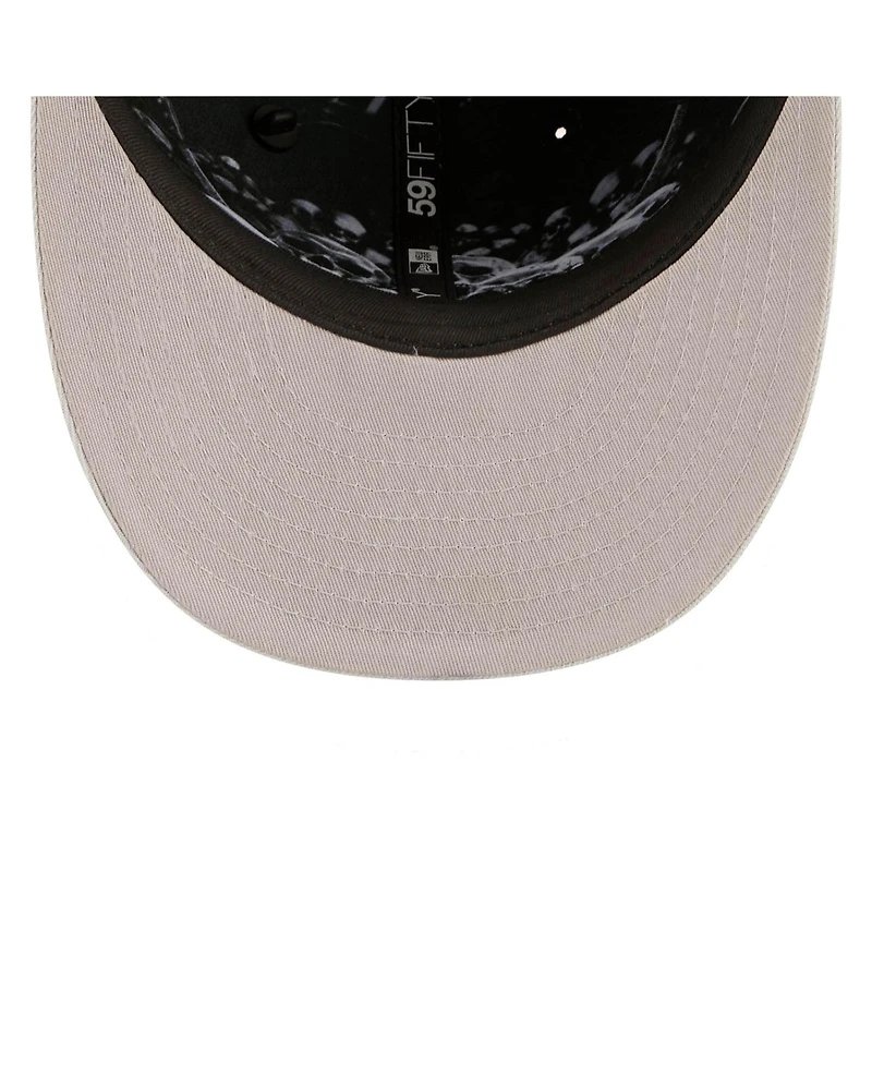 New Era Men's Black/Silver Las Vegas Raiders 2026 Nfl Draft Pre-Curved 59FIFTY Fitted Hat