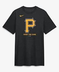 Nike Men's Heather Black Pittsburgh Pirates Hoist the Cone Tri-Blend T-Shirt