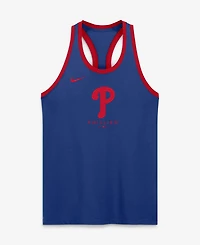 Nike Women's Royal Philadelphia Phillies Tri-Blend Dri-fit Racerback Tank Top