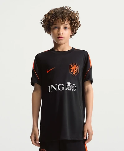 Nike Big Boys and Girls Black Netherlands National Team 2026 Strike Dri-fit T-Shirt