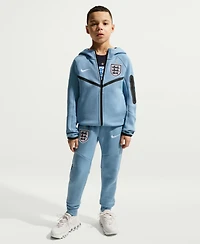 Nike Big Boys and Girls Blue England National Team Tech Fleece Full-Zip Hoodie