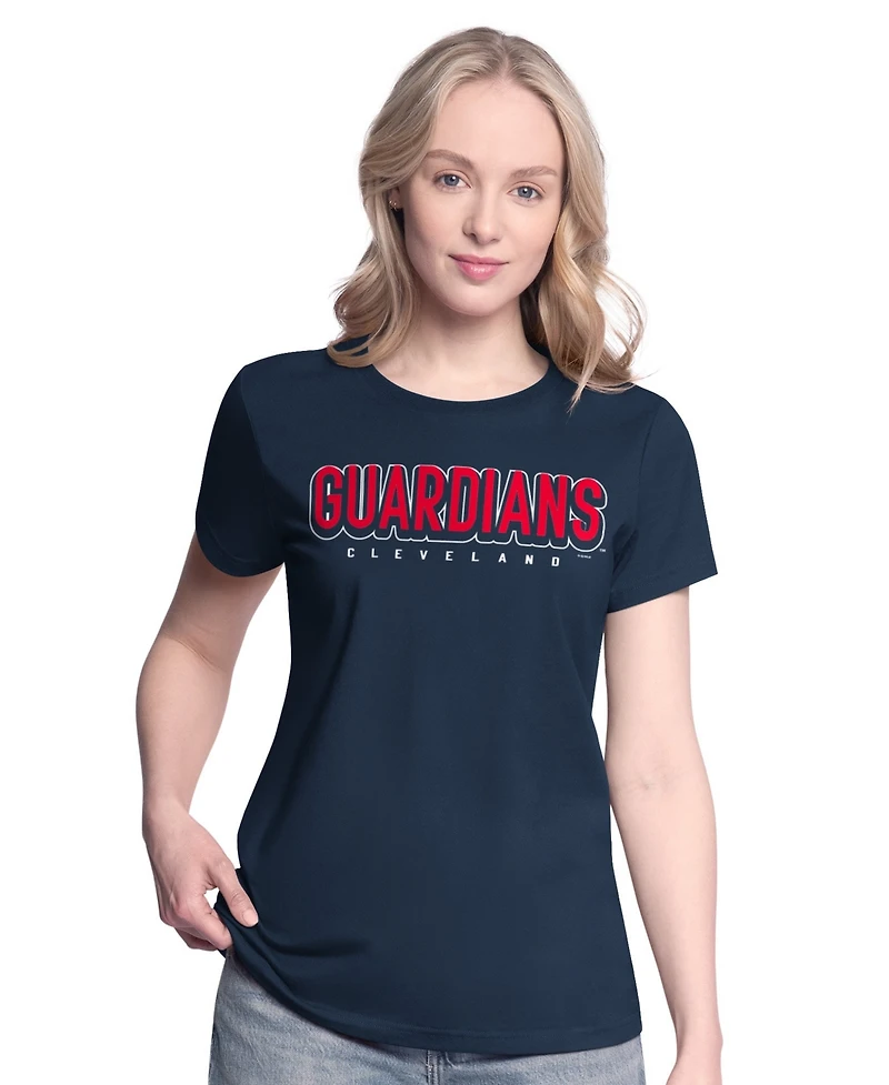 G-iii 4Her by Carl Banks Women's Navy/Red Cleveland Guardians Two T-Shirt Combo Pack