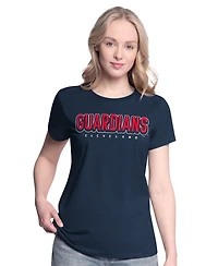 G-iii 4Her by Carl Banks Women's Navy/Red Cleveland Guardians Two T-Shirt Combo Pack