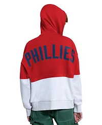 Starter Women's Red/Heather Gray Philadelphia Phillies Wishbone Full-Zip Hoodie