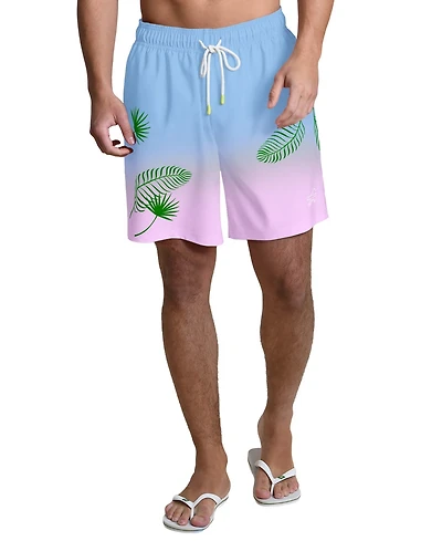 Margaritaville Men's Light Blue Buffalo Bills Sunset On The Beach Swim Shorts