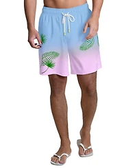 Margaritaville Men's Light Blue Buffalo Bills Sunset On The Beach Swim Shorts