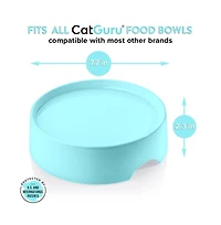 CatGuru Food Table for Cat Bowl, Marshmallow