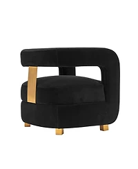 Manhattan Comfort Amirah 2-Piece Velvet Upholstered Lounge Accent Chairs