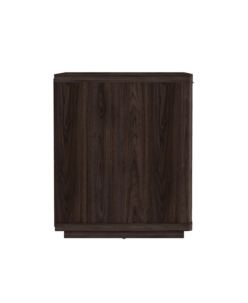 Manhattan Comfort Evelyn 2-Piece 32" Modern 1-Drawer Nightstands