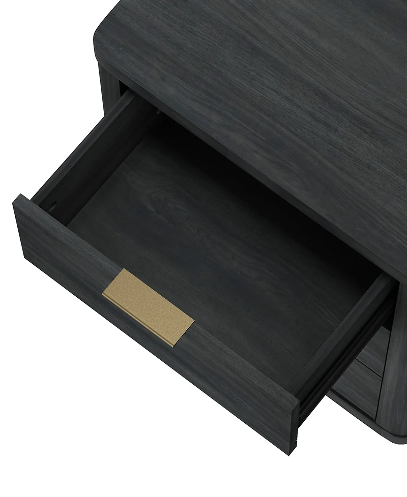 Manhattan Comfort Evelyn 2-Piece 20" 3-Drawer Nightstands