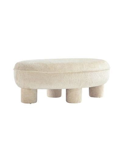 Manhattan Comfort Tribeca 45.5" Chenille Upholstered Accent Ottoman