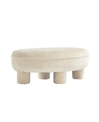 Manhattan Comfort Tribeca 45.5" Chenille Upholstered Accent Ottoman