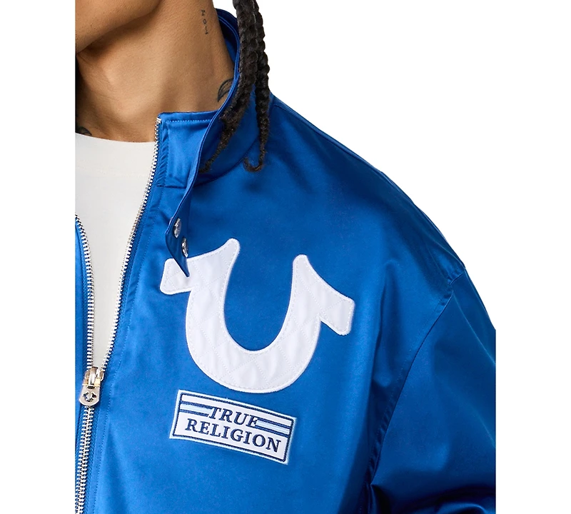 True Religion Men's Satin Bomber Jacket