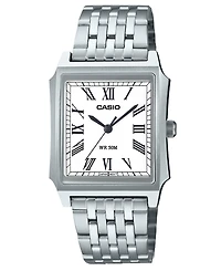Casio Unisex Japanese Quartz Analog Silver-Tone Stainless Steel Watch 31.5mm