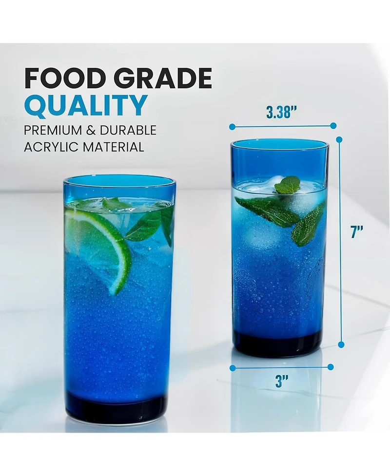 Zulay Kitchen Acrylic Glasses Drinkware