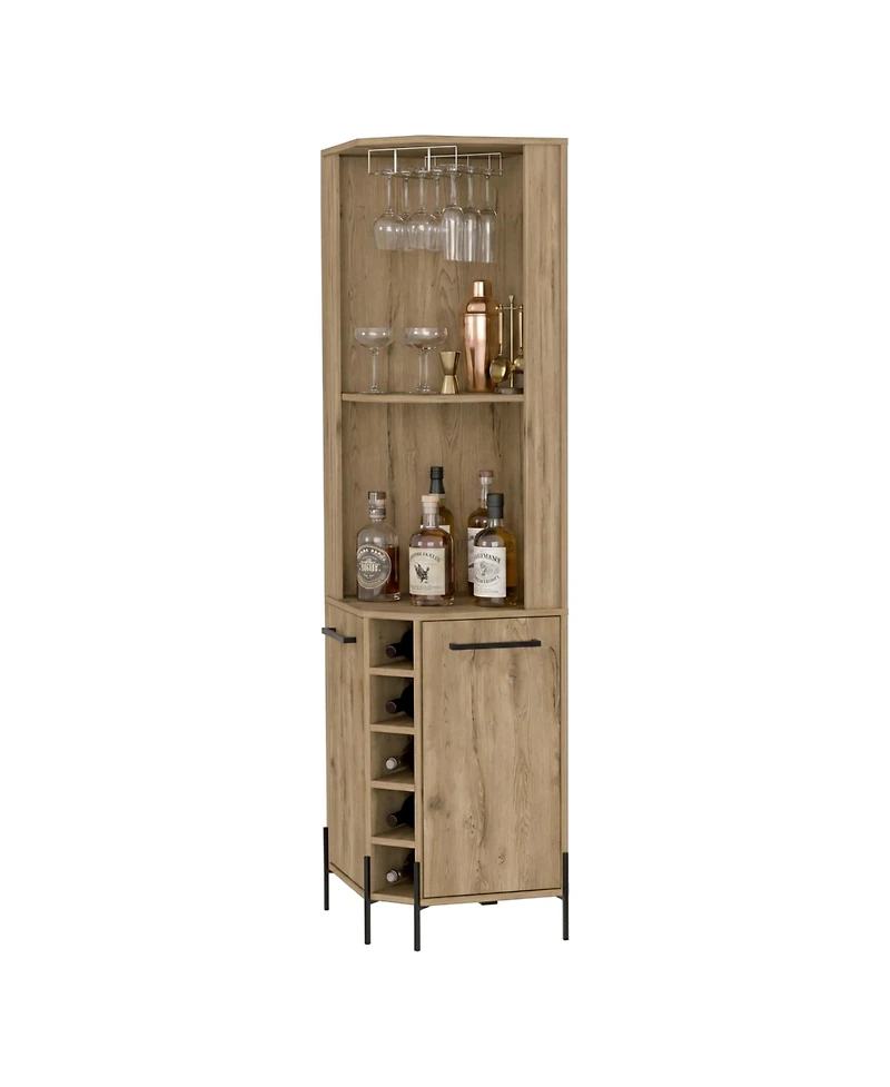 Fm Furniture Reese Corner Bar Cabinet
