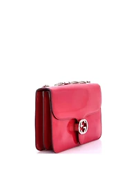 Pre-Owned Gucci Medium Interlocking Shoulder Bag Patent