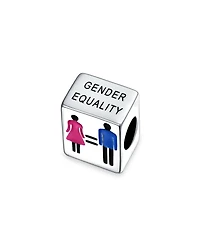 Bling Jewelry Inspirational Support Gender Equality Charm Bead .925 Sterling Silver Fits European Bracelet