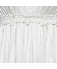 Pre-Owned Dolce & Gabbana Women's Pre-Owned Dolce and Gabbana Cream Silk Lace Trimmed Mini Dress