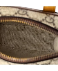 Pre-Owned Gucci Mini Neo Vintage Top Handle Crossbody Bag Gg Coated Canvas