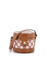 Pre-Owned Celine Small Tambour Bag Triomphe Canvas