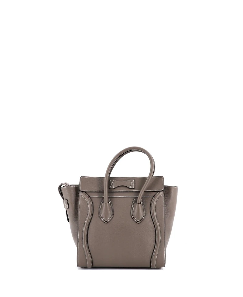 Pre-Owned Celine Micro Luggage Bag Grainy Leather