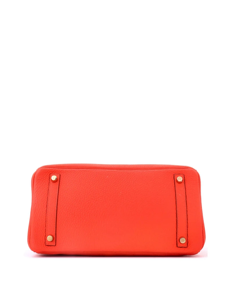 Pre-Owned HERMES Birkin 30 Handbag Orange Togo with Gold Hardware