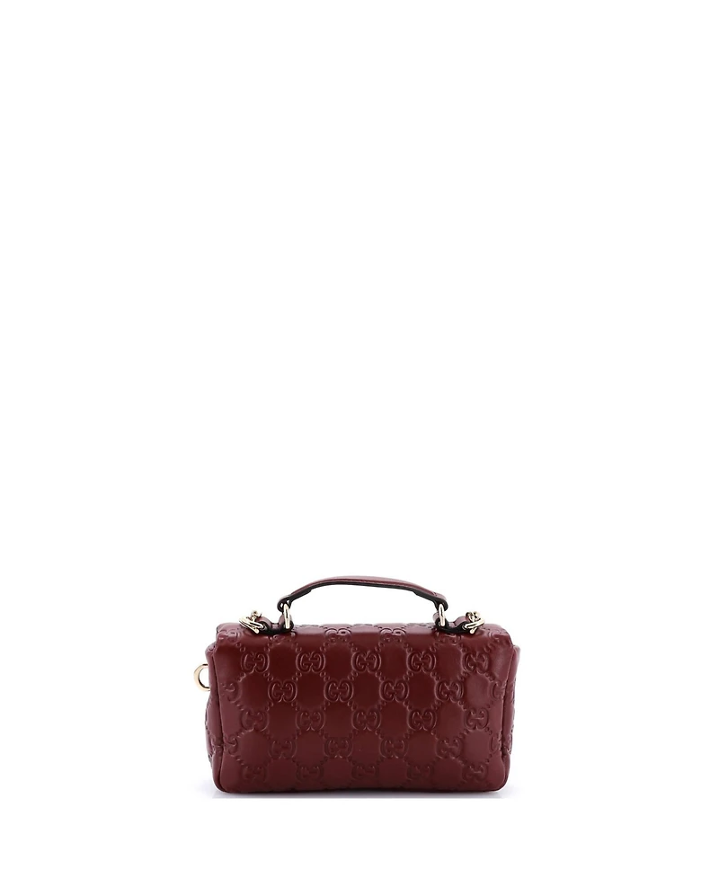 Pre-Owned Gucci Mini Gg Milano Top Handle Bag Guccissima Leather