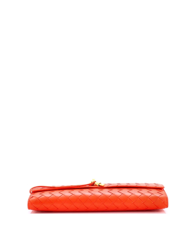 Pre-Owned Bottega Veneta Long Andiamo Top Handle Clutch Intrecciato Nappa