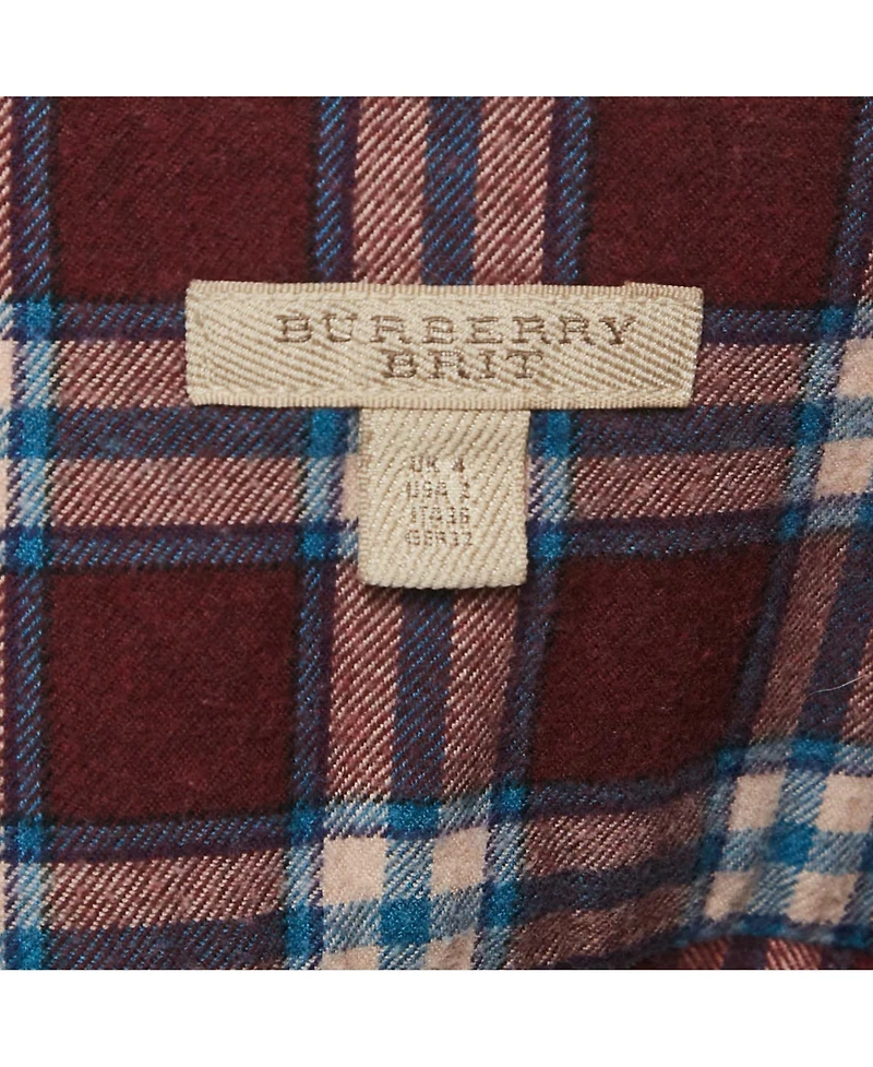 Pre-Owned Burberry Women's Burgundy Cotton Top