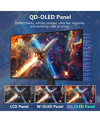 Z-edge Infinyx Series X27 Oled 2K Qhd 2560x1440 240Hz Gtg 0.03ms Gaming Monitor, with Adjustable Stand